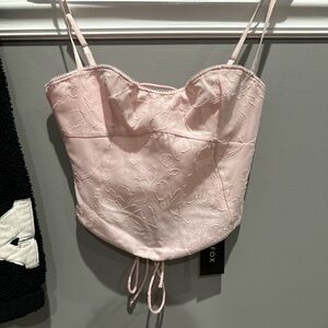 White Fox Boutique Baby Pink Bustier